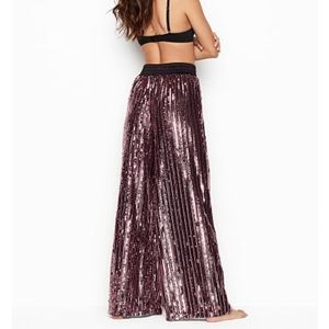Victoria's Secret Pink Sequin Wide-Leg Pants